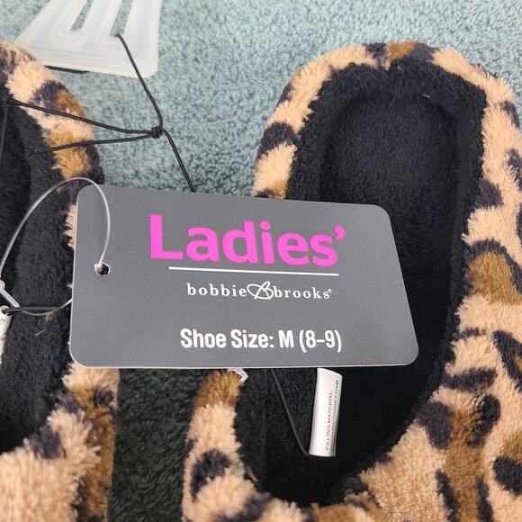 Bobbie Brooks Ladies Slip-on Slippers Cheetah/Leopard Print Small (8-9) Medium - Picture 2 of 8